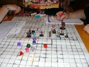 Mesa de Dungeon and Dragons